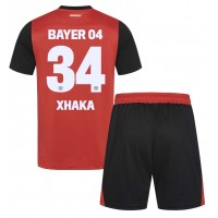 Bayer Leverkusen Granit Xhaka #34 Replika babykläder Hemmaställ Barn 2024-25 Kortärmad (+ korta byxor)